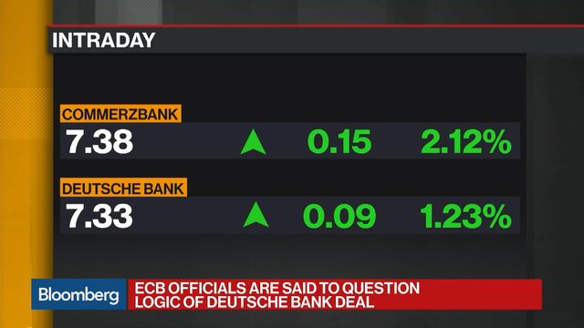 Ecb Officials Are Said To Question Logic Of Deutsche Bank Merger