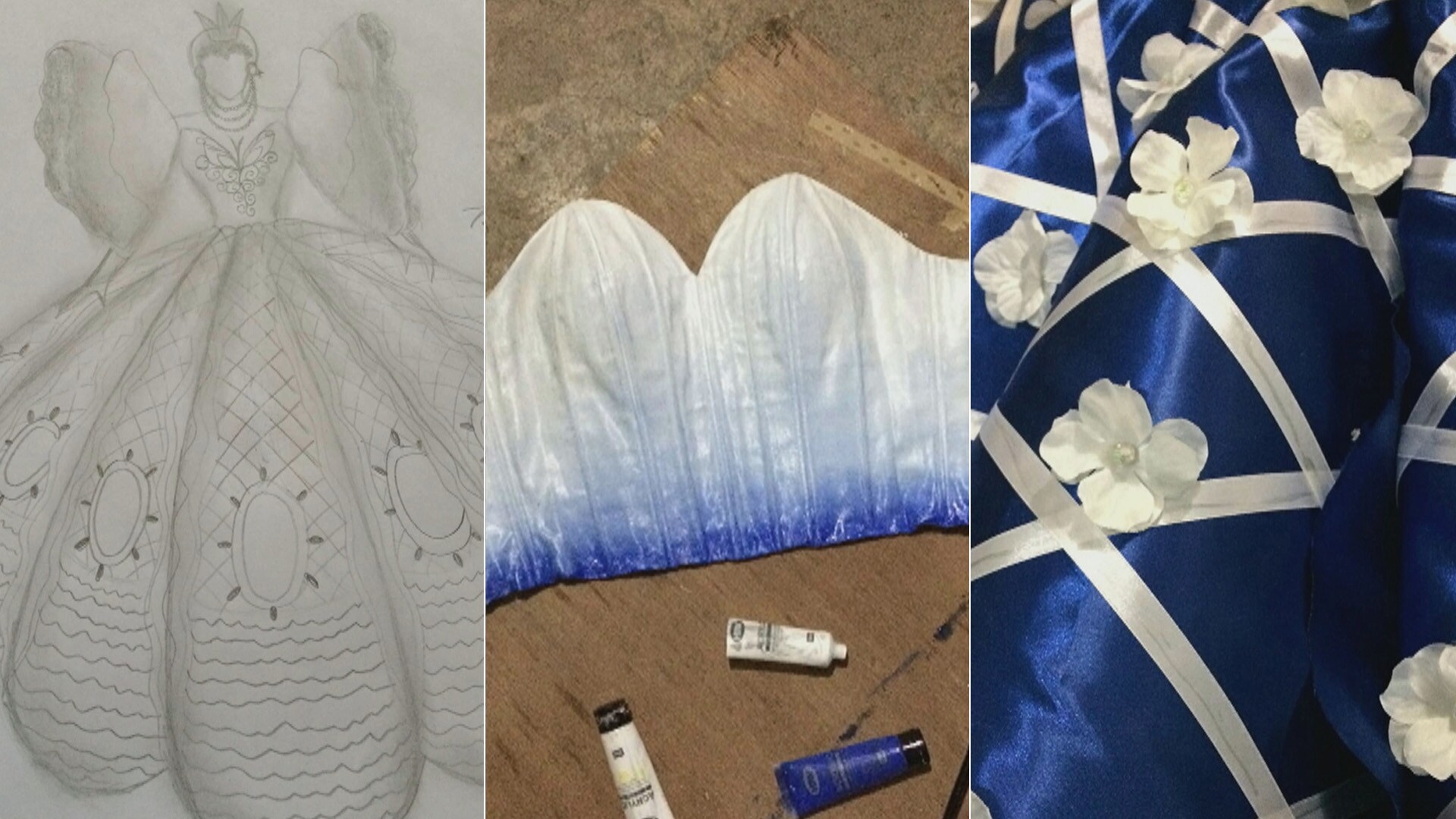 Brother makes stunning prom dress for sister who couldn't afford one