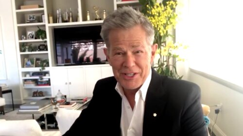 David Foster says Katharine McPhee gave him a quarantine haircut David Foster says Katharine McPhee gave him a quarantine haircut
