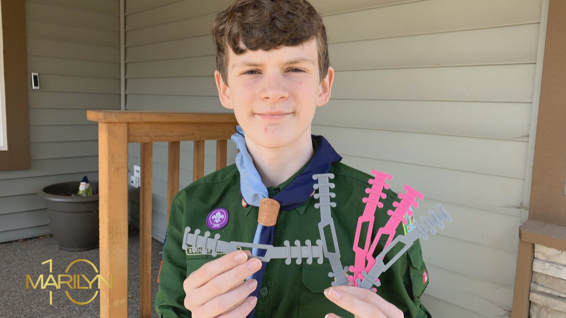 This 13-year old made and donated ear guards to help medical professionals wearing masks for long periods