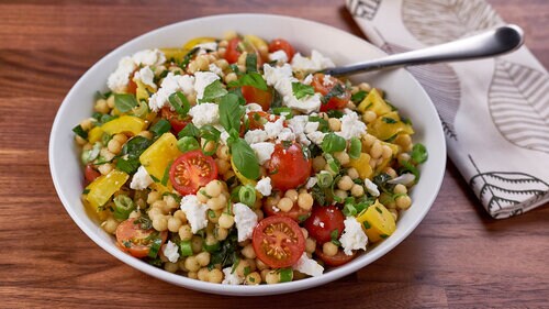 Mary In A Minute: Herbed Pearl Couscous Salad Mary In A Minute: Herbed Pearl Couscous Salad
