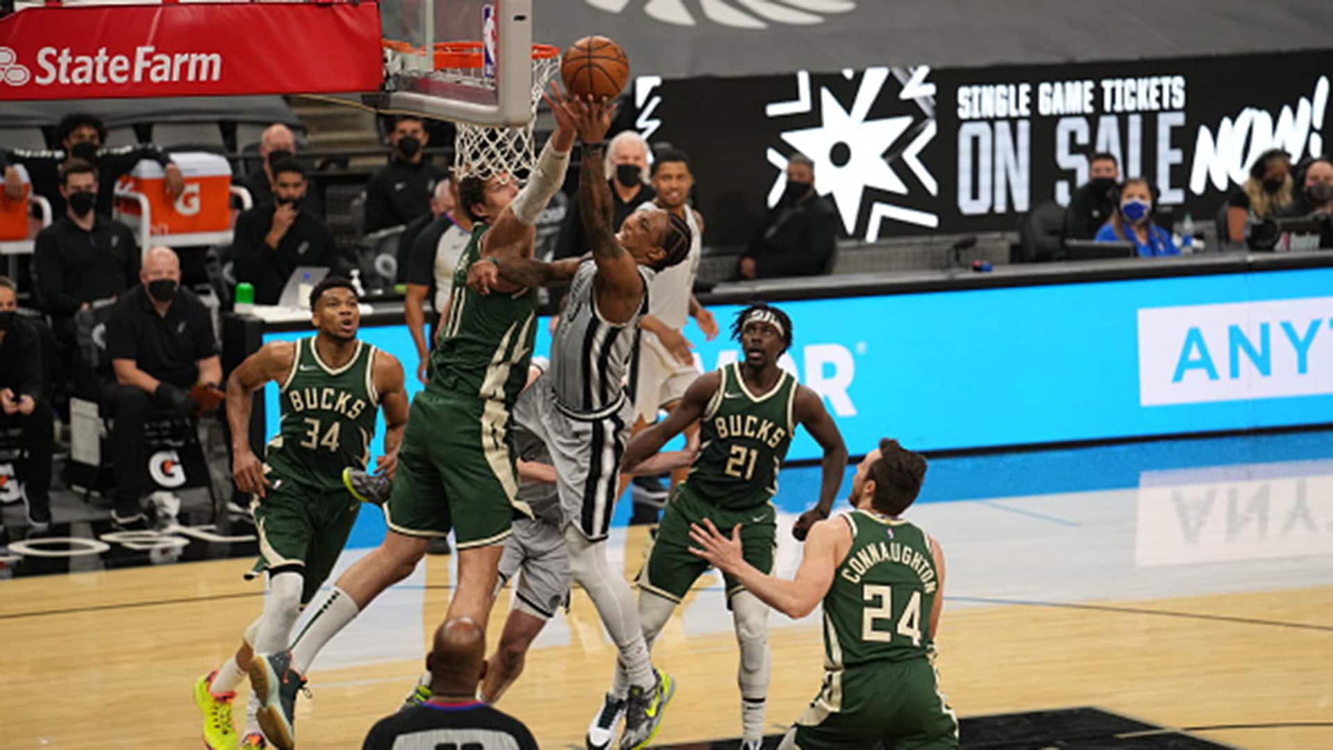 NBA: Bucks 125, Spurs 146 - Video - TSN