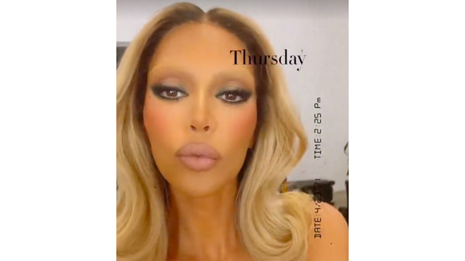 Kim Kardashian shares bleached eyebrows on social media