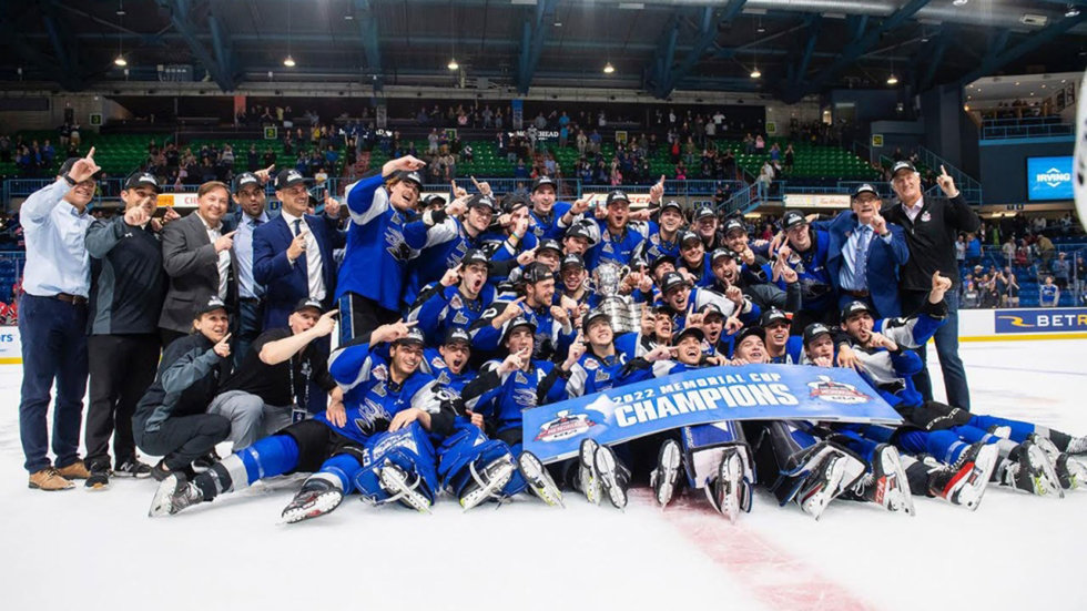 Sea Dogs cap storybook run with a Memorial Cup title in front of home fans