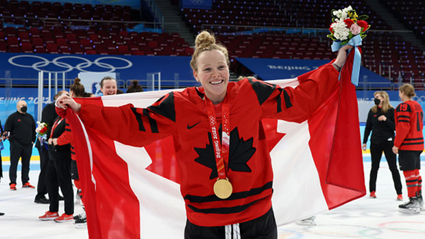 Olympic champ Fillier is first woman to hit the ice at PEP Camp 