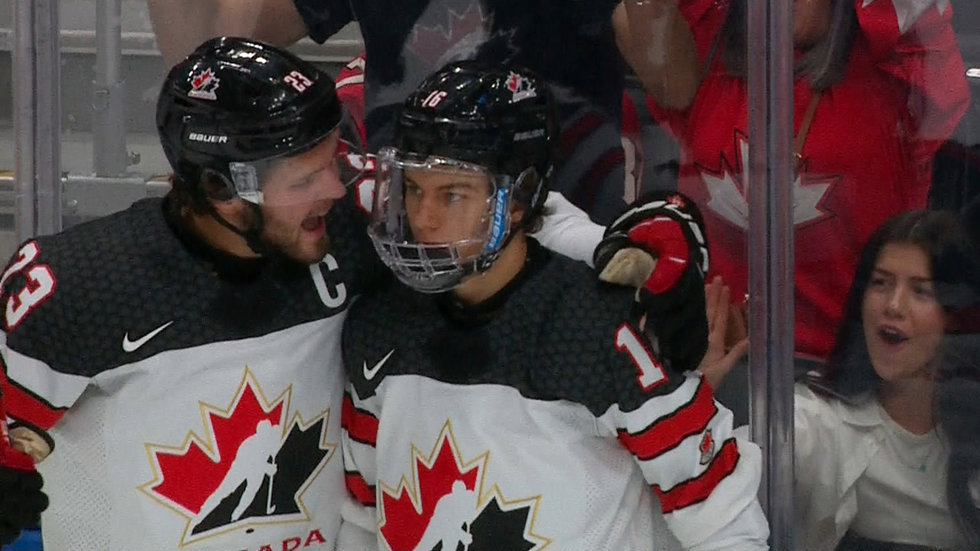 Bedard snipes home Canada's opening goal of the World Juniors