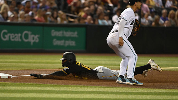 Must See: Pirates' Castro has phone fly from back pocket during slide