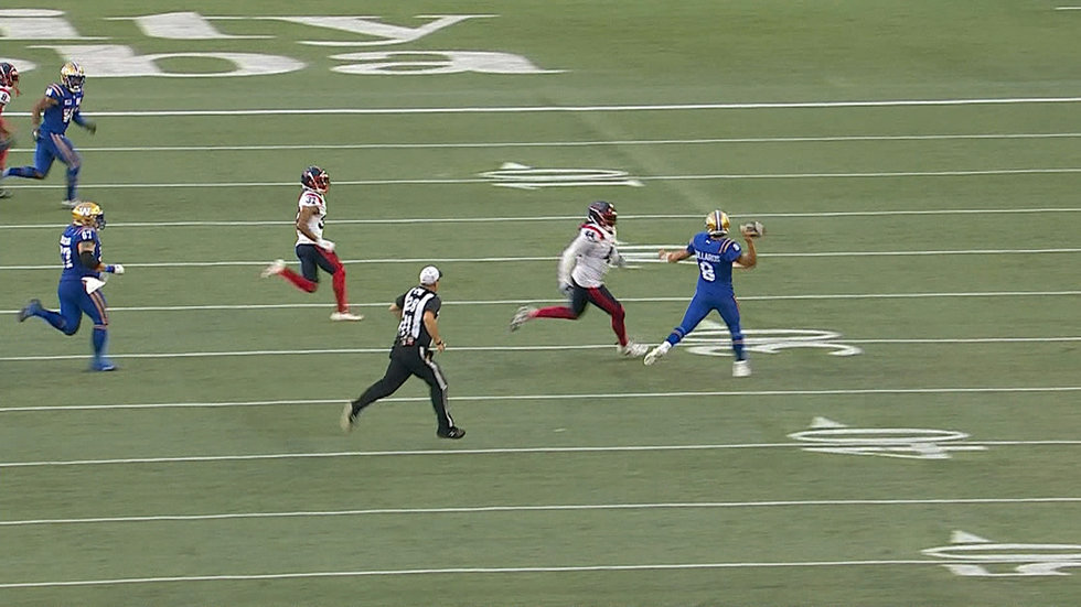 Must See: Collaros scrambles for a nice TD throw