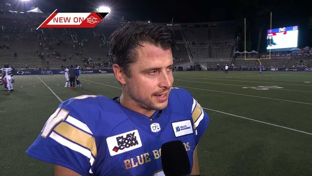 Collaros complimentary of his defence after beating Alouettes