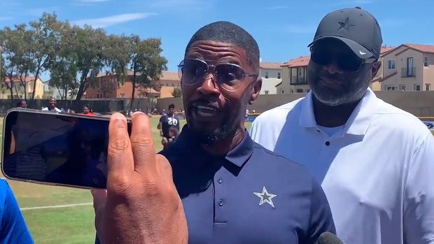 Must See: Jamie Foxx impersonates Stephen A. at Cowboys practice