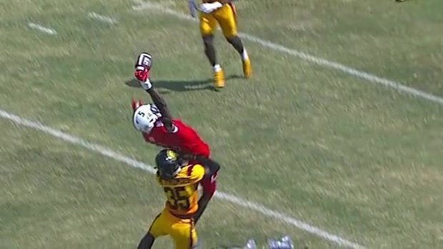 Must See: Jackson State WR hauls in unbelievable one-handed catch