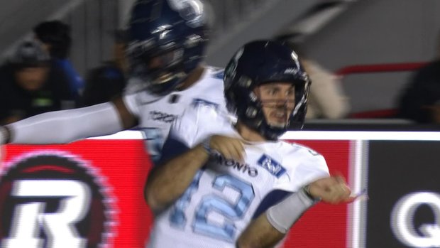 Must See: Cassar forces fumble, leading to Argos TD drive