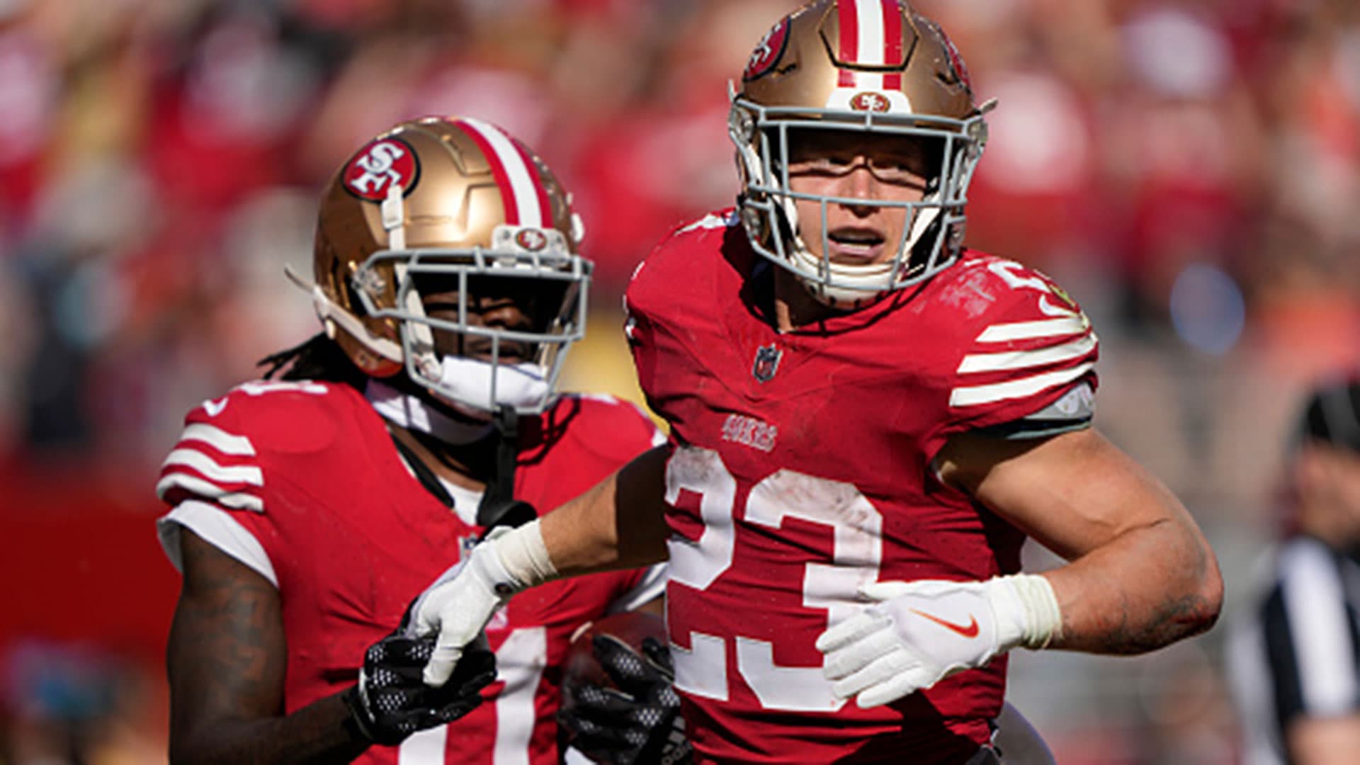 49ers' Christian McCaffrey Scores Four Touchdowns in Win 