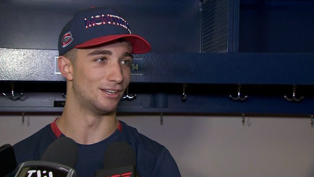 Mailloux happy with camp so far, excited for challenge of facing Leafs' stars tonight