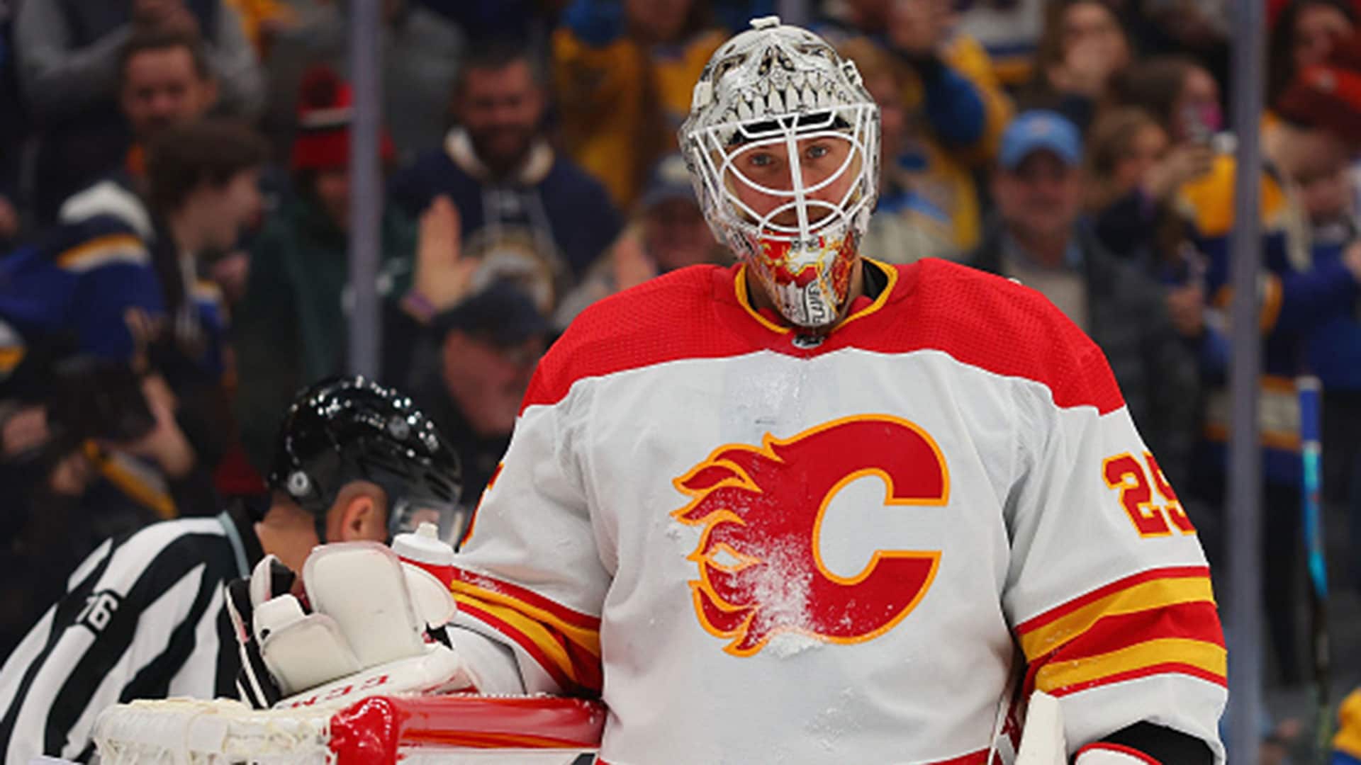 Markstrom misses Flames practice to welcome his first child