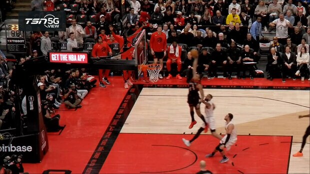 TSN 5G View: Barnes finishes strong for dunk in transition