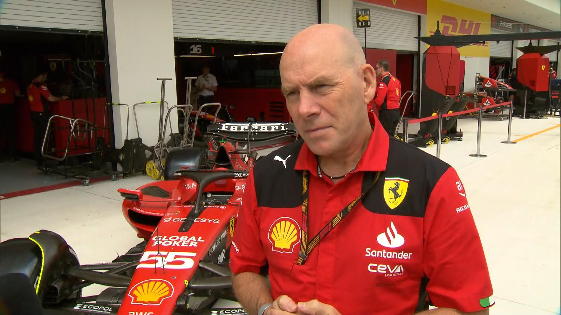 Clear discusses changes to Ferrari floor ahead of the race