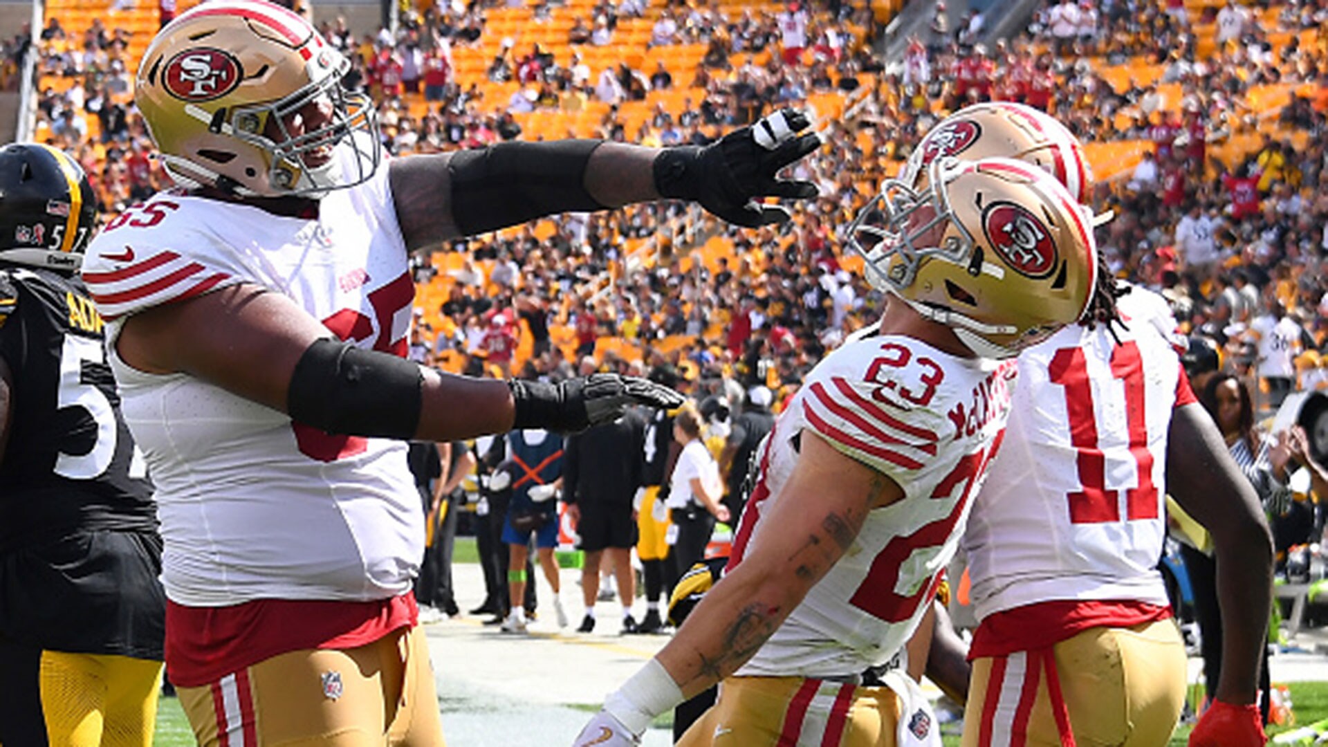 Purdy throws 2 TDs in return from elbow surgery; 49ers drill Steelers 30-7  in season opener