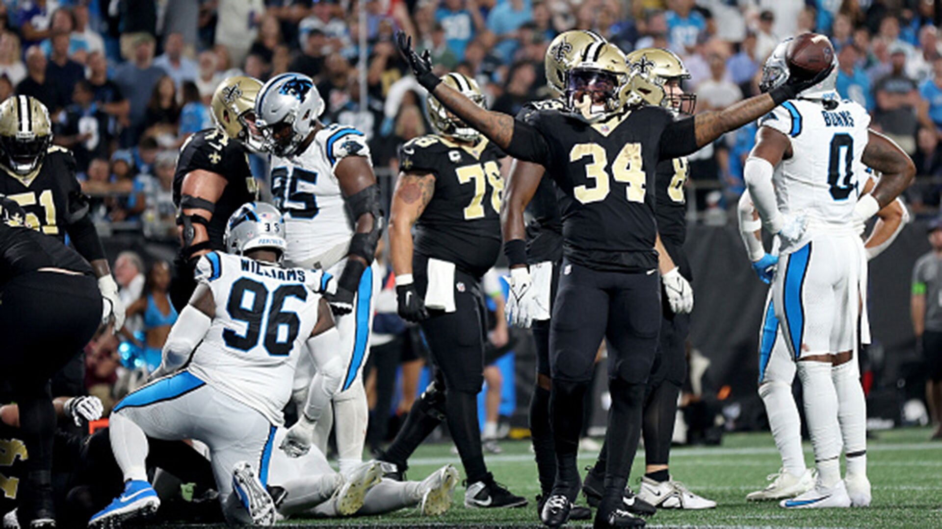 Tony Jones Jr. scores twice, Saints' defense shuts down Panthers' Bryce  Young in 20-17 win – Orlando Sentinel