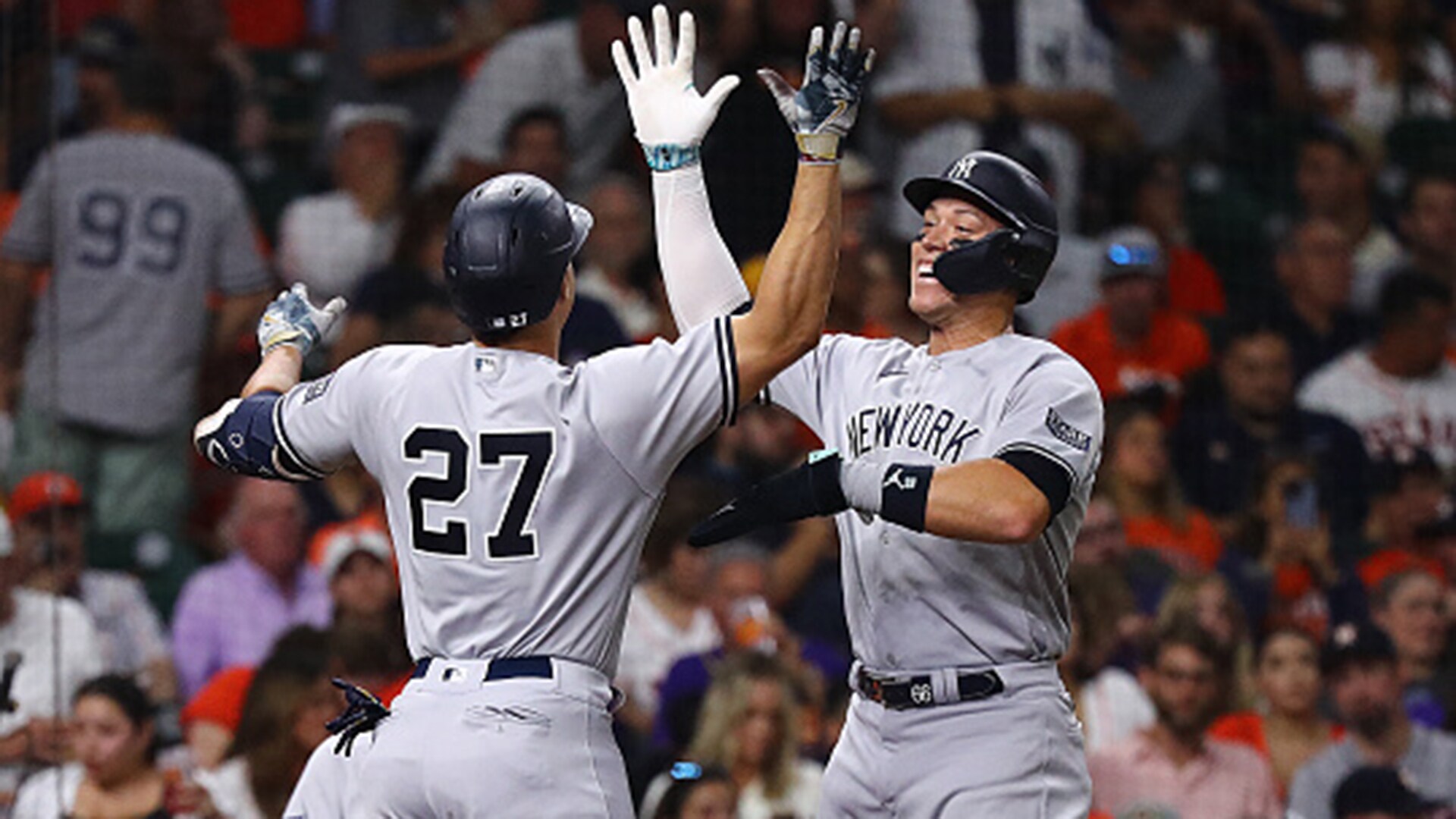 Jasson Domínguez becomes youngest Yankee with HR in 1st at-bat in 6-2 win  over Astros