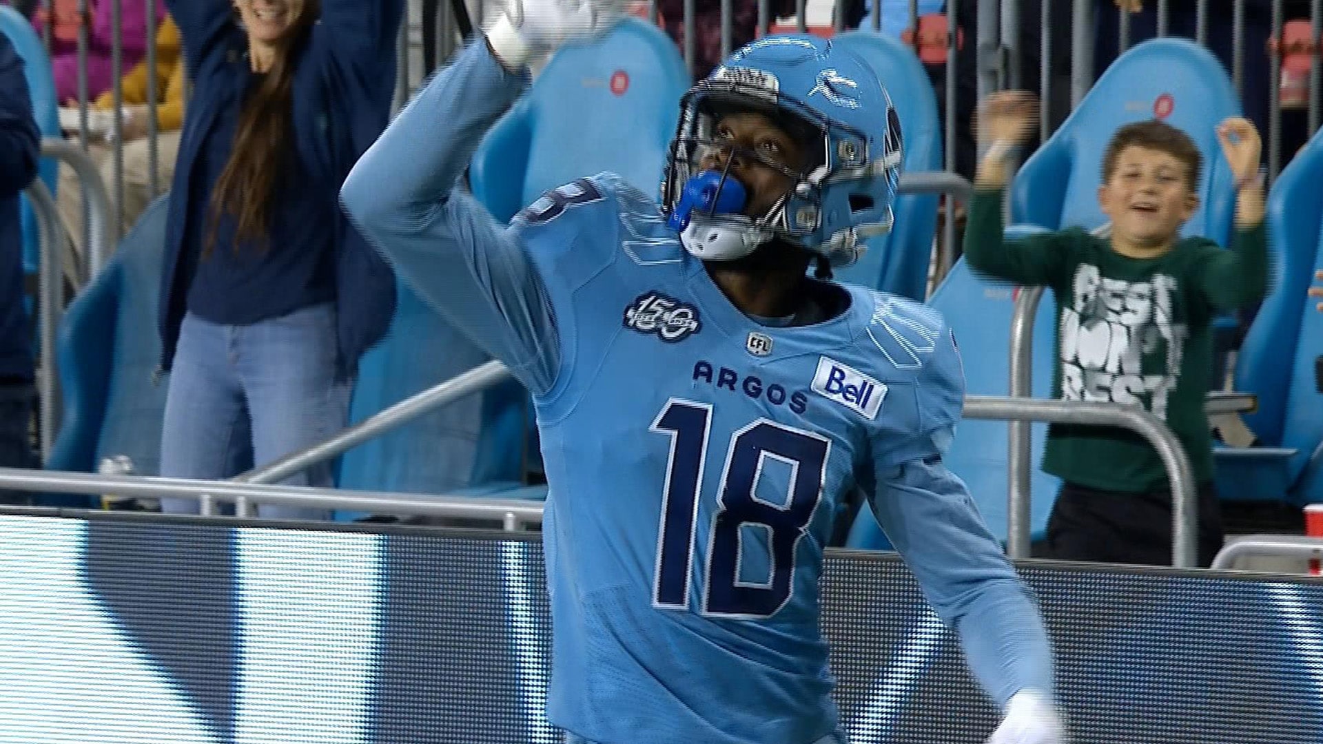 Toronto, Canada. 18th June, 2023. Toronto Argonauts quarterback Chad Kelly  (12) looks down field during first half CFL action against the Hamilton  Tiger-Cats in Toronto on Sunday, June 18. Credit: The Canadian