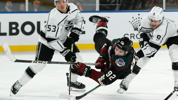 Must See: Logan Cooley spins and scores a beauty while falling for Coyotes