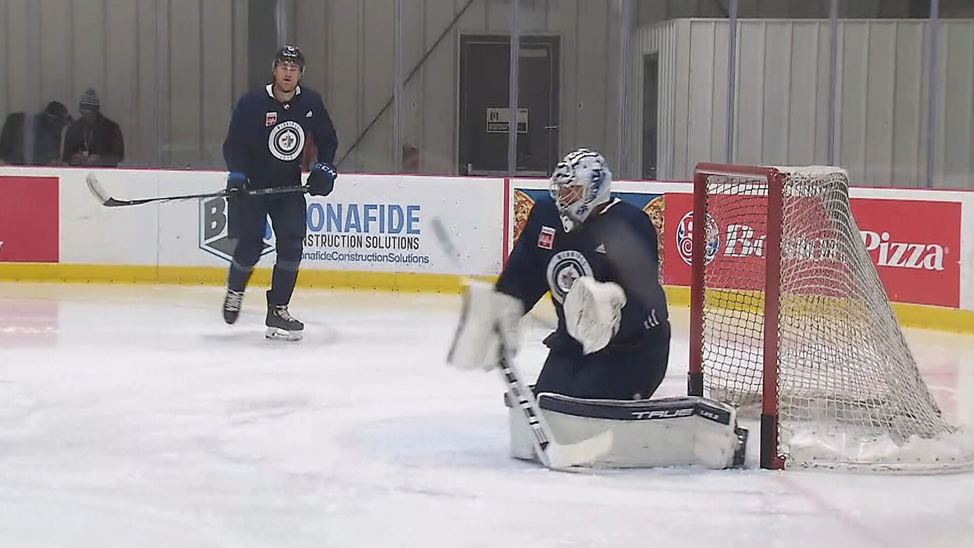 Winnipeg Jets preseason vs. Calgary Flames tonight, Connor Hellebuyck  starts in goal 