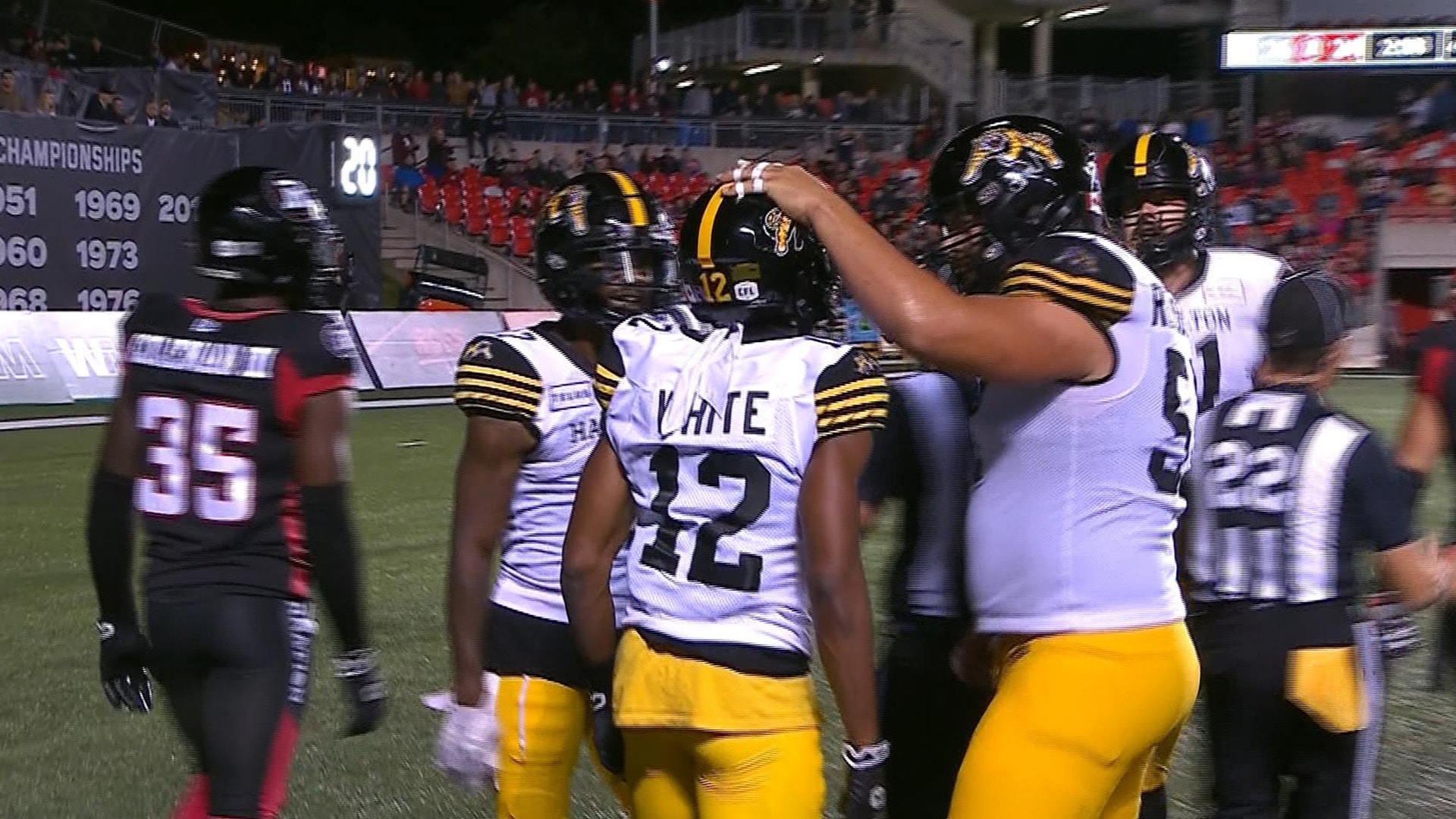 CFL - The Hamilton Tiger-Cats have clinched a home playoff game in the Shaw  #RoadtotheGreyCup playoffs. 