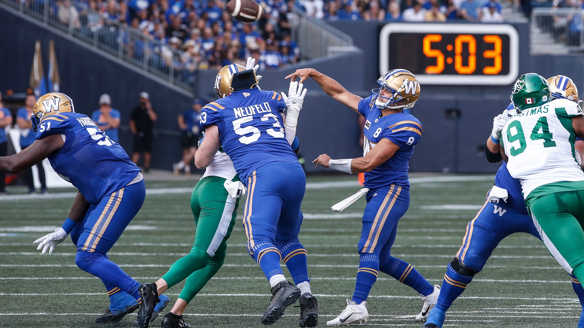 CFL HONOUR ROLL: WEEK 14 – COLLAROS, PETERS AND BOMBERS' O-LINE MAKE THE  GRADE