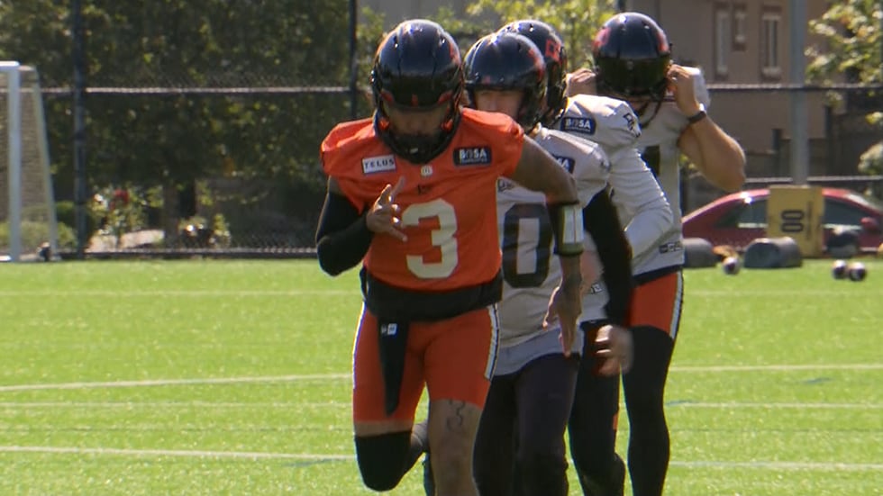 Adams Jr. takes part in individual drills; Rourke to start Saturday vs.  Redblacks