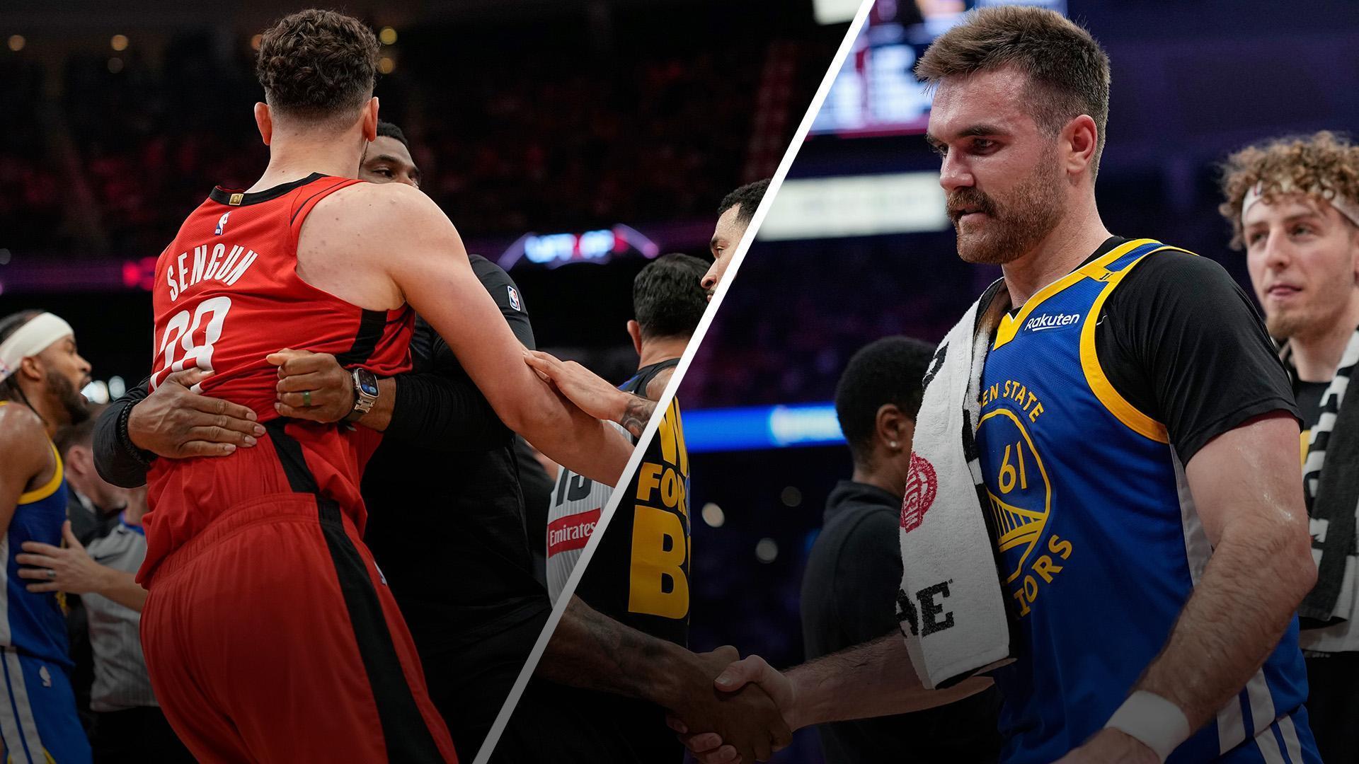 Pat Spencer's headbutt on Alperen Sengun sparks WarriorsRockets