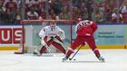 Deep in the second period, Denmark believes they scored the first goal of the game but Morten Poulsen's goal was called off as the setup...