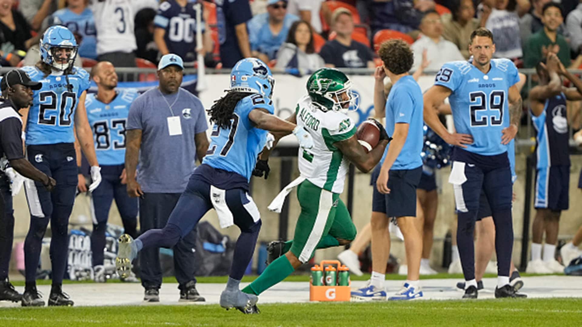 Alfords Electrifying Return Seals Riders’ Victory Over Argos in Wild Finish