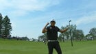 Kevin Yu spins his eagle chip right into the hole on the par-4 second to take the solo lead at the 2025 RBC Canadian Open.