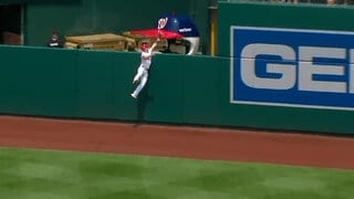 Must See: Young defies gravity to rob Benson of the home run 
