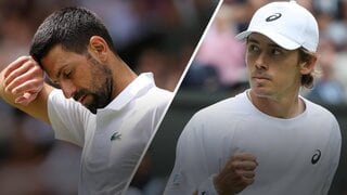 De Minaur dominates Djokovic in first set at Wimbledon