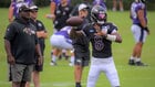 Ravens quarterback Lamar Jackson was held off the field on Thursday after he was forced to leave practice early on Wednesday when he got...